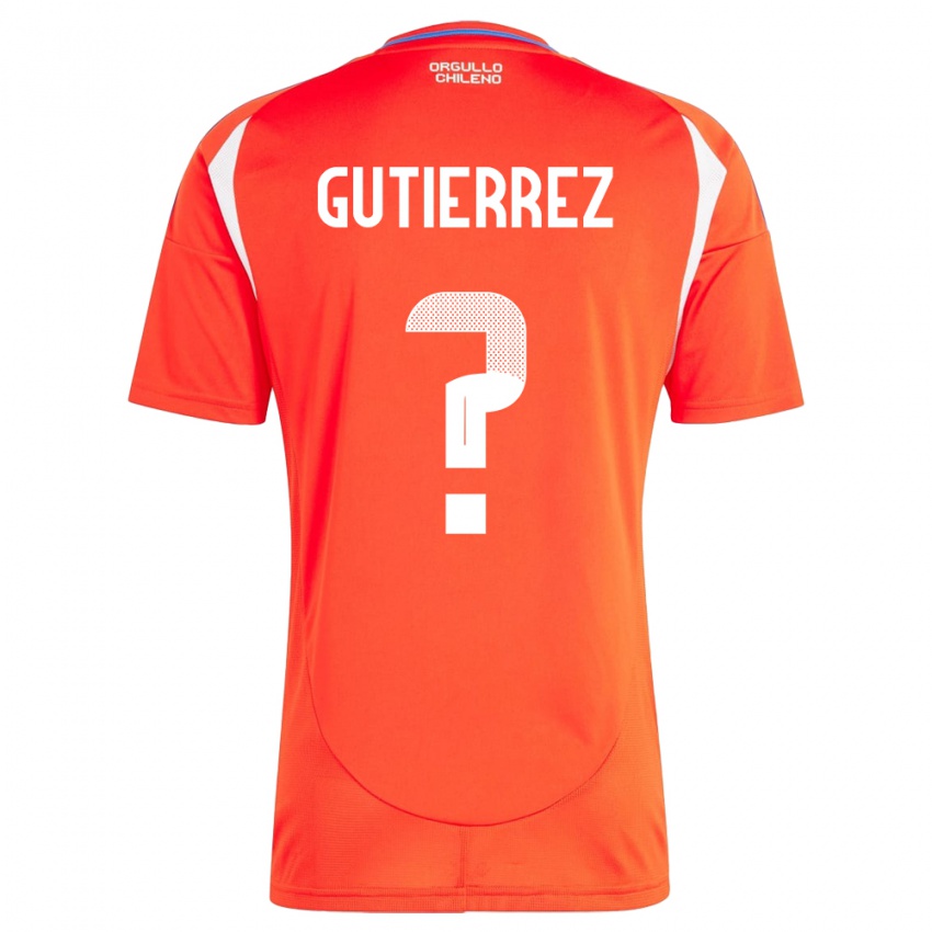 Niño Camiseta Chile Felipe Gutierrez #0 Rojo 1ª Equipación 24-26 La Camisa Perú