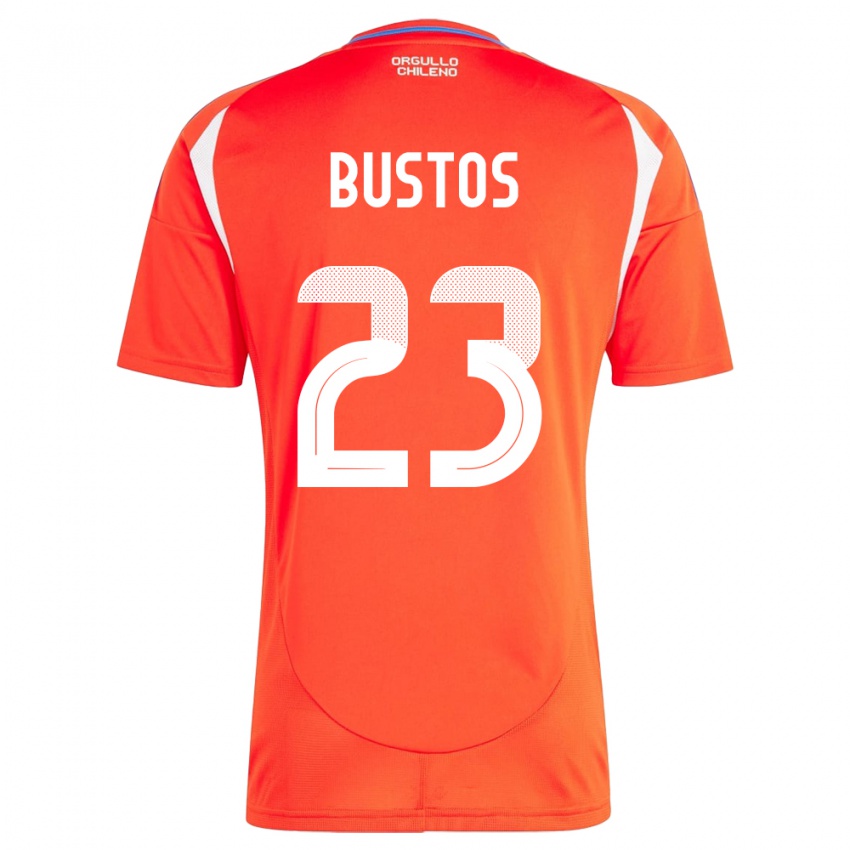 Niño Camiseta Chile Ignacia Bustos #23 Rojo 1ª Equipación 24-26 La Camisa Perú