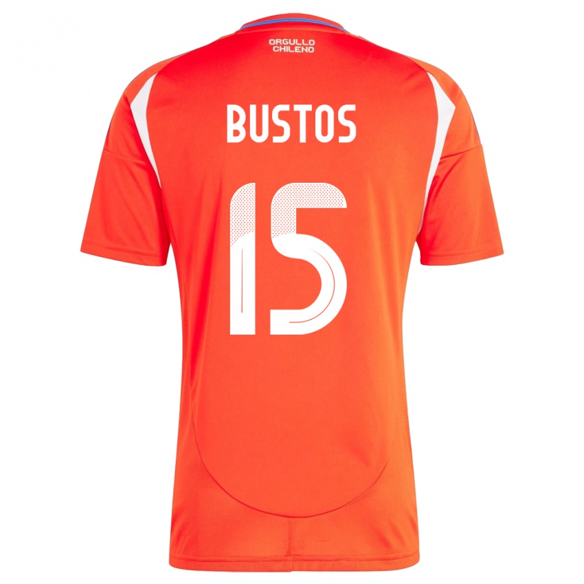 Niño Camiseta Chile Melissa Bustos #15 Rojo 1ª Equipación 24-26 La Camisa Perú