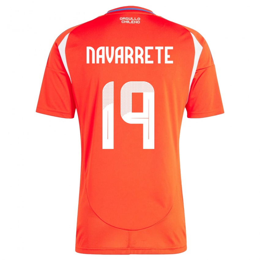 Niño Camiseta Chile Valentina Navarrete #19 Rojo 1ª Equipación 24-26 La Camisa Perú