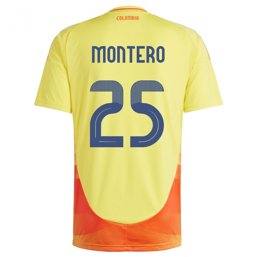 Niño Camiseta Colombia Álvaro Montero #25 Amarillo 1ª Equipación 24-26 La Camisa Perú