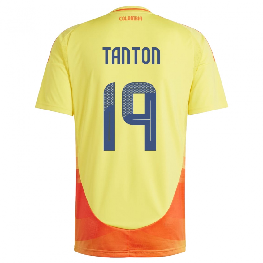 Niño Camiseta Colombia Devan Tanton #19 Amarillo 1ª Equipación 24-26 La Camisa Perú