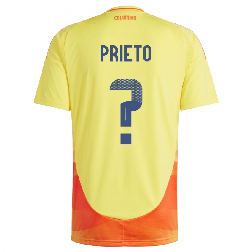 Niño Camiseta Colombia Dylan Prieto #0 Amarillo 1ª Equipación 24-26 La Camisa Perú