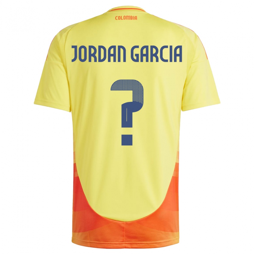 Niño Camiseta Colombia Jordan García #0 Amarillo 1ª Equipación 24-26 La Camisa Perú