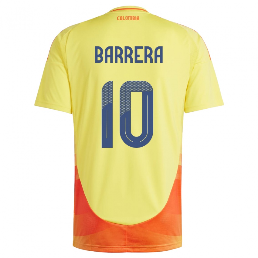 Niño Camiseta Colombia Jordan Barrera #10 Amarillo 1ª Equipación 24-26 La Camisa Perú