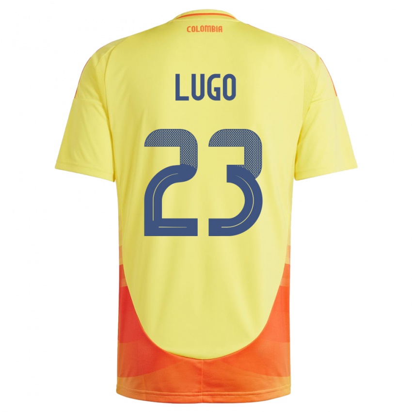 Niño Camiseta Colombia Michelle Lugo #23 Amarillo 1ª Equipación 24-26 La Camisa Perú