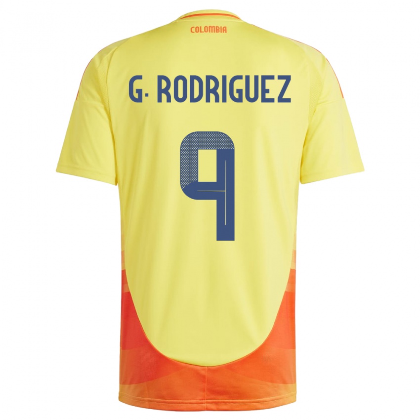 Niño Camiseta Colombia Gabriela Rodríguez #9 Amarillo 1ª Equipación 24-26 La Camisa Perú