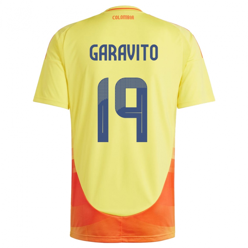 Niño Camiseta Colombia Laura Garavito #19 Amarillo 1ª Equipación 24-26 La Camisa Perú