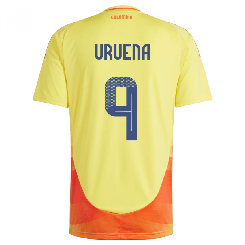 Niño Camiseta Colombia Gabriela Urueña #9 Amarillo 1ª Equipación 24-26 La Camisa Perú