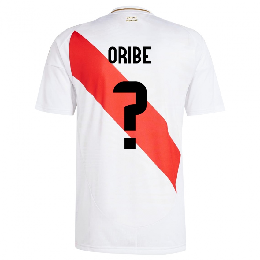 Niño Camiseta Perú Fabiana Oribe #0 Blanco 1ª Equipación 24-26 La Camisa Perú