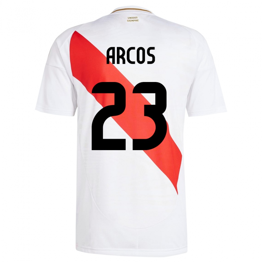 Niño Camiseta Perú Lucía Arcos #23 Blanco 1ª Equipación 24-26 La Camisa Perú