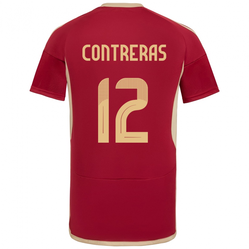 Niño Camiseta Venezuela José Contreras #122 Borgoña 1ª Equipación 24-26 La Camisa Perú