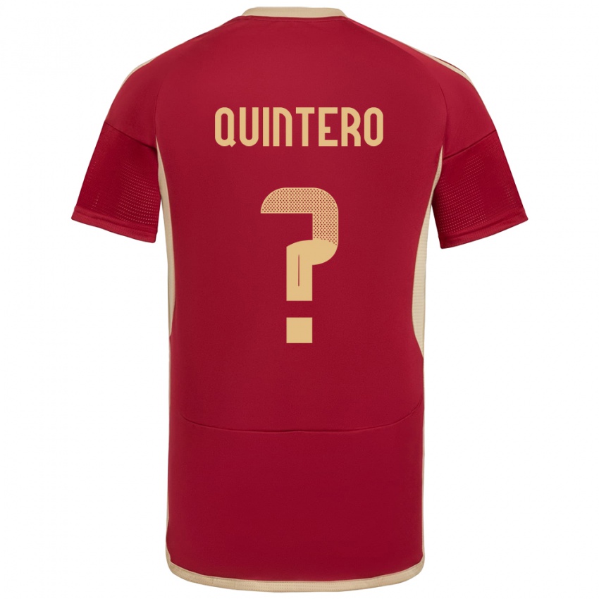 Niño Camiseta Venezuela Teo Quintero #0 Borgoña 1ª Equipación 24-26 La Camisa Perú