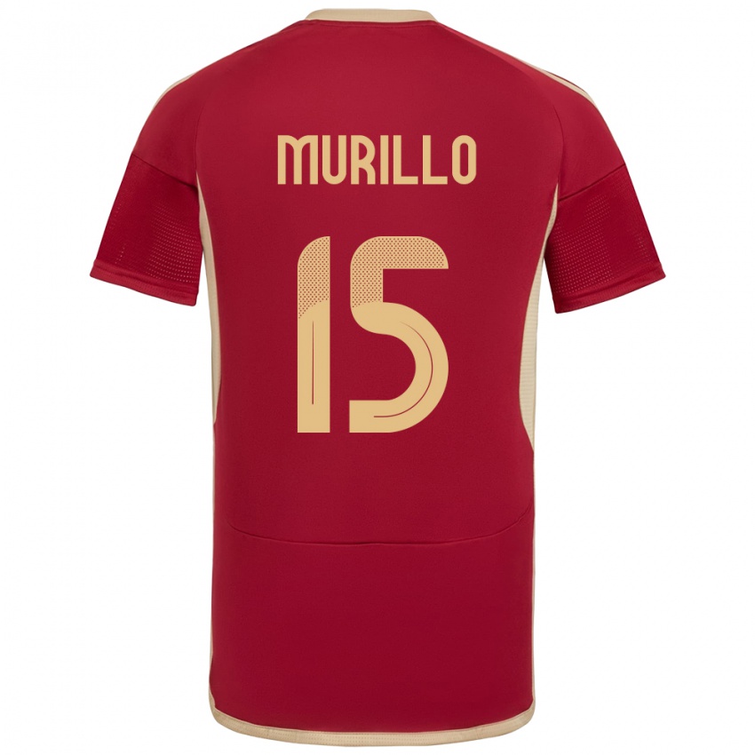 Niño Camiseta Venezuela Jhon Murillo #15 Borgoña 1ª Equipación 24-26 La Camisa Perú