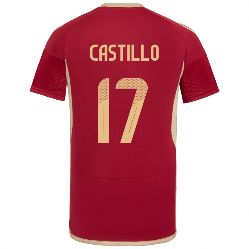 Niño Camiseta Venezuela Edson Castillo #17 Borgoña 1ª Equipación 24-26 La Camisa Perú