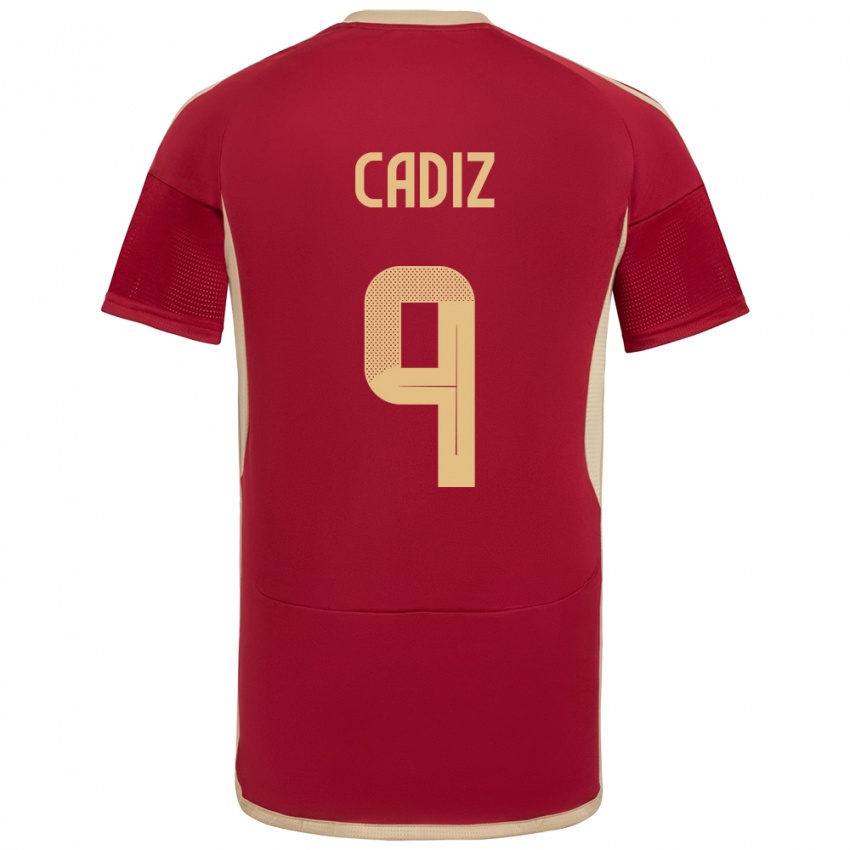 Niño Camiseta Venezuela Jhonder Cádiz #9 Borgoña 1ª Equipación 24-26 La Camisa Perú