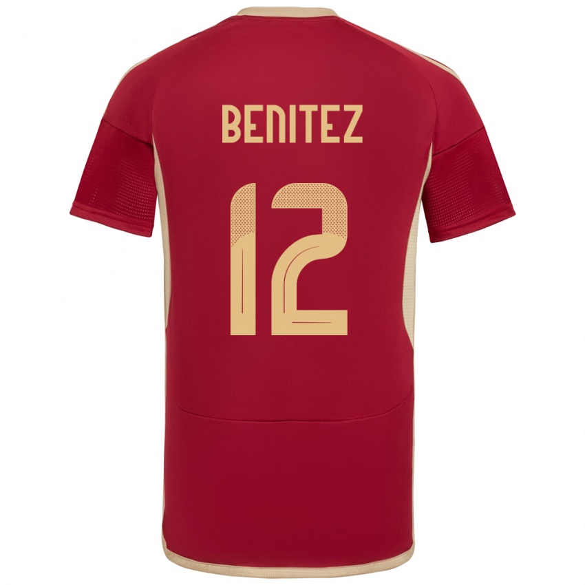 Niño Camiseta Venezuela Frankarlos Benítez #12 Borgoña 1ª Equipación 24-26 La Camisa Perú