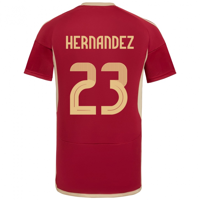 Niño Camiseta Venezuela Luifer Hernández #23 Borgoña 1ª Equipación 24-26 La Camisa Perú