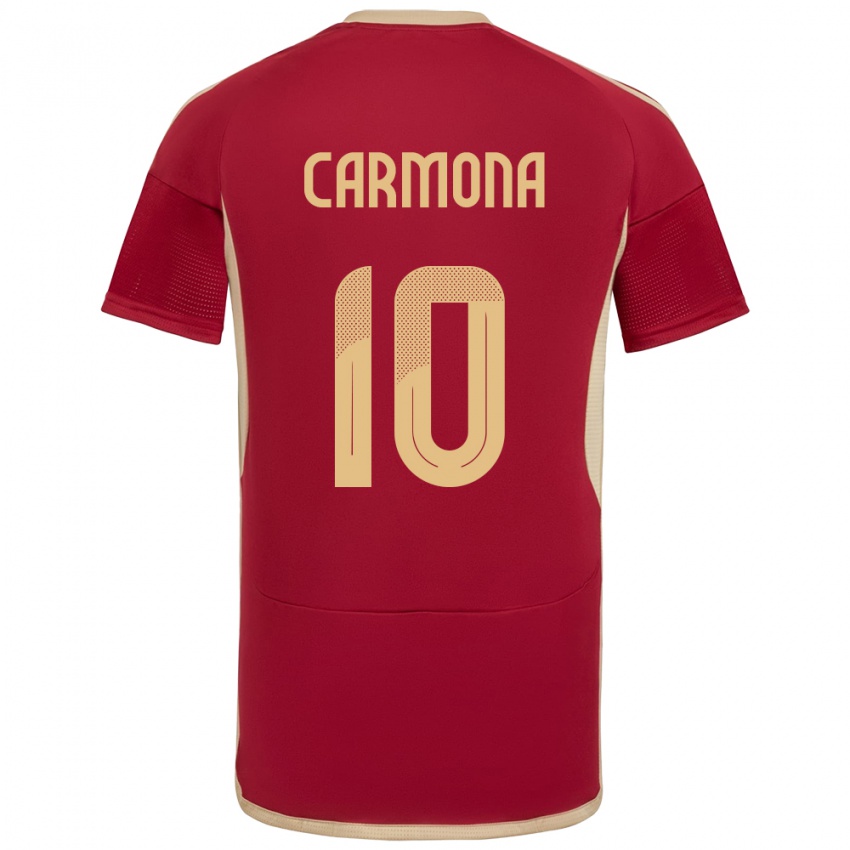 Niño Camiseta Venezuela Wikelman Carmona #10 Borgoña 1ª Equipación 24-26 La Camisa Perú