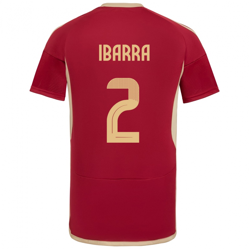 Niño Camiseta Venezuela Pablo Ibarra #2 Borgoña 1ª Equipación 24-26 La Camisa Perú