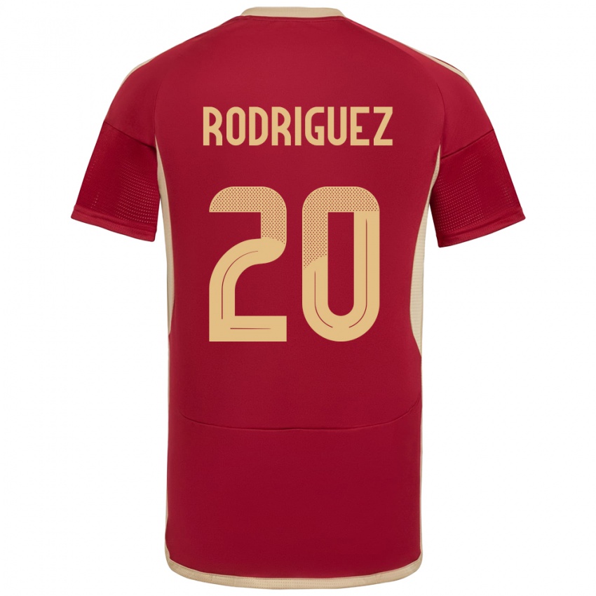 Niño Camiseta Venezuela Dayana Rodríguez #20 Borgoña 1ª Equipación 24-26 La Camisa Perú