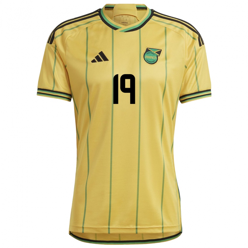 Niño Camiseta Jamaica Davia Richards #19 Amarillo 1ª Equipación 24-26 La Camisa Perú