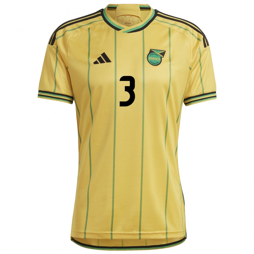 Niño Camiseta Jamaica Michael Hector #3 Amarillo 1ª Equipación 24-26 La Camisa Perú