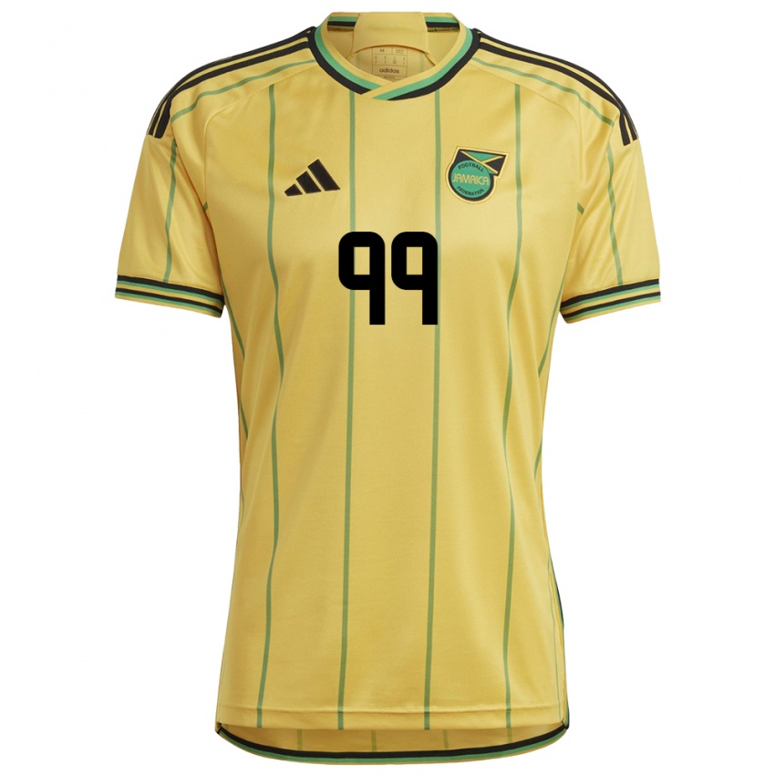 Niño Camiseta Jamaica Malikae Dayes #99 Amarillo 1ª Equipación 24-26 La Camisa Perú