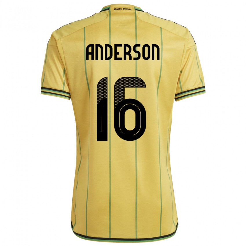 Niño Camiseta Jamaica Karoy Anderson #16 Amarillo 1ª Equipación 24-26 La Camisa Perú