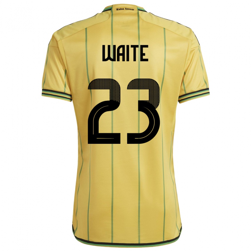 Niño Camiseta Jamaica Jahmali Waite #23 Amarillo 1ª Equipación 24-26 La Camisa Perú