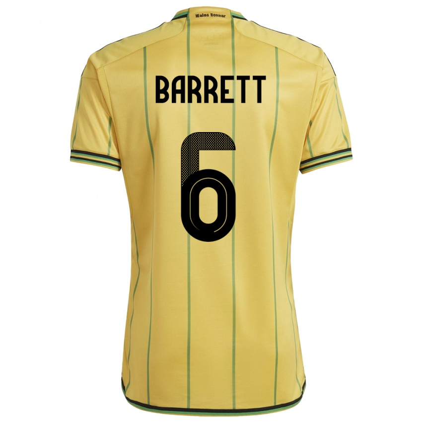 Niño Camiseta Jamaica Ronaldo Barrett #6 Amarillo 1ª Equipación 24-26 La Camisa Perú