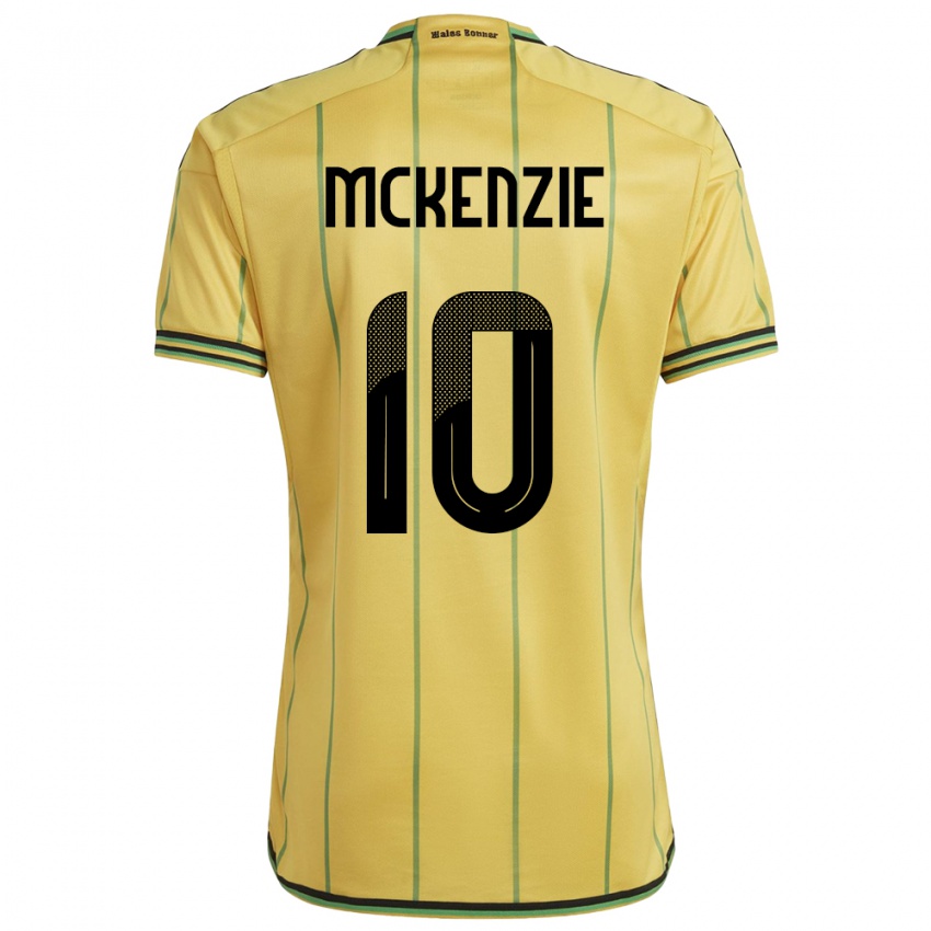 Niño Camiseta Jamaica Denzel Mckenzie #10 Amarillo 1ª Equipación 24-26 La Camisa Perú