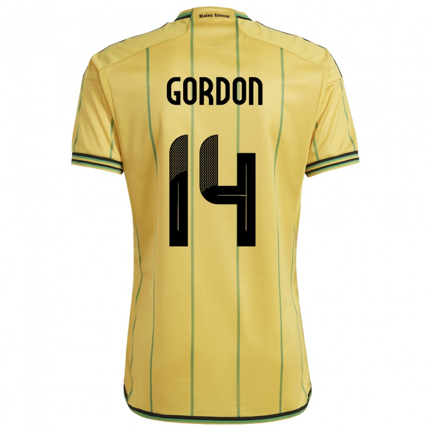 Niño Camiseta Jamaica Ashton Gordon #14 Amarillo 1ª Equipación 24-26 La Camisa Perú