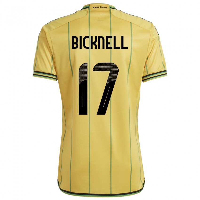 Niño Camiseta Jamaica Alexander Bicknell #17 Amarillo 1ª Equipación 24-26 La Camisa Perú