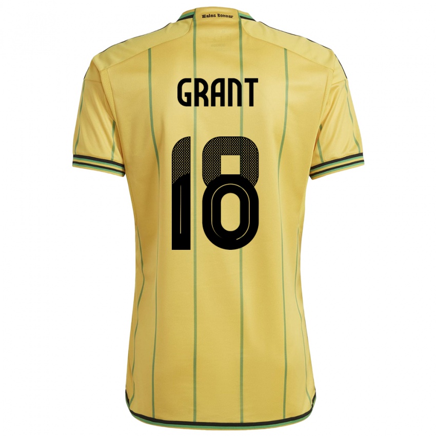 Niño Camiseta Jamaica George Grant #18 Amarillo 1ª Equipación 24-26 La Camisa Perú