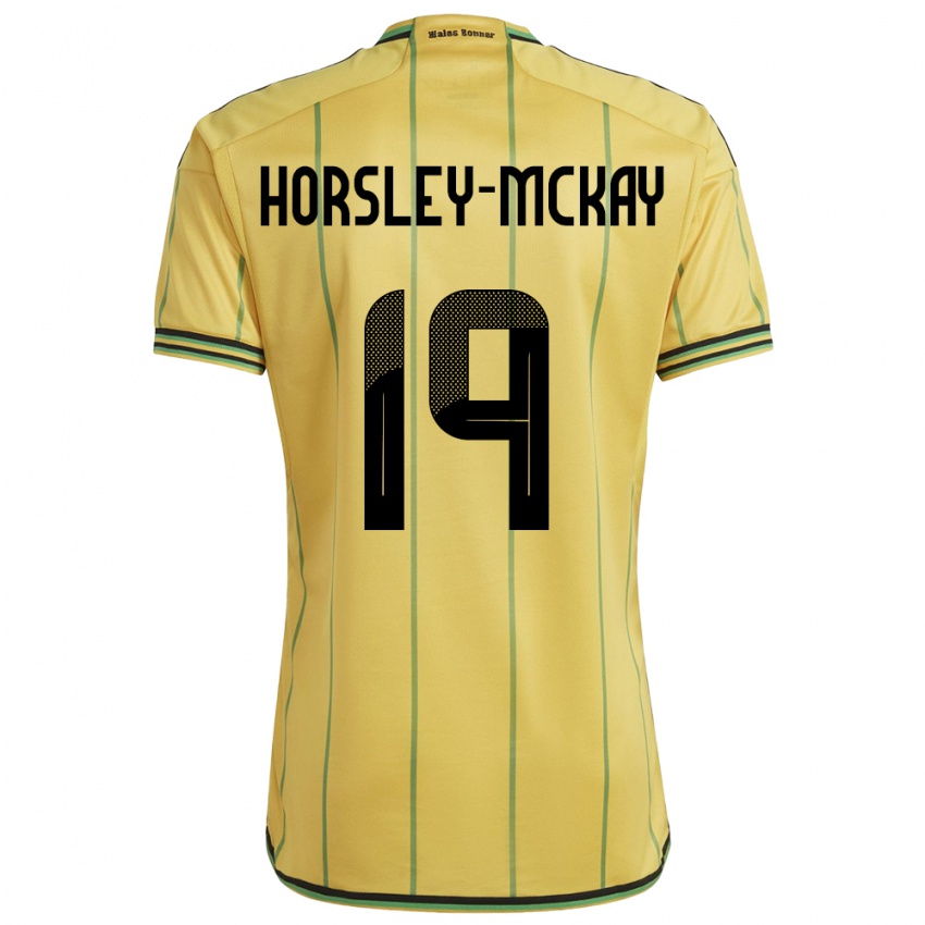 Niño Camiseta Jamaica Kyron Horsley-Mckay #19 Amarillo 1ª Equipación 24-26 La Camisa Perú