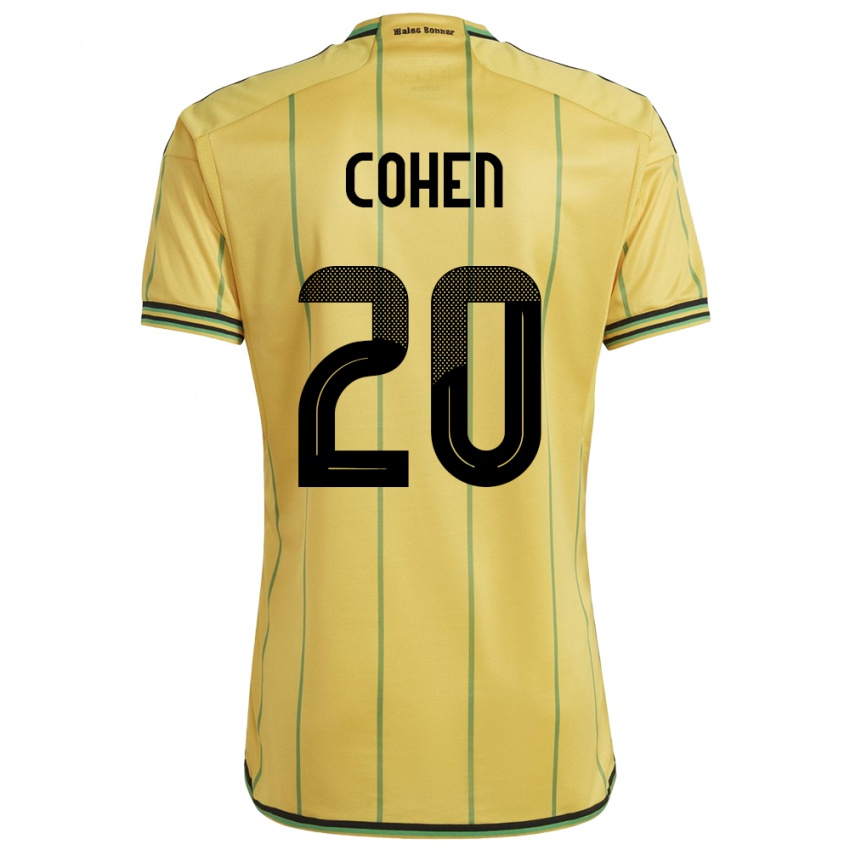Niño Camiseta Jamaica Dunsting Cohen #20 Amarillo 1ª Equipación 24-26 La Camisa Perú