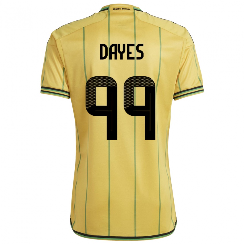 Niño Camiseta Jamaica Malikae Dayes #99 Amarillo 1ª Equipación 24-26 La Camisa Perú