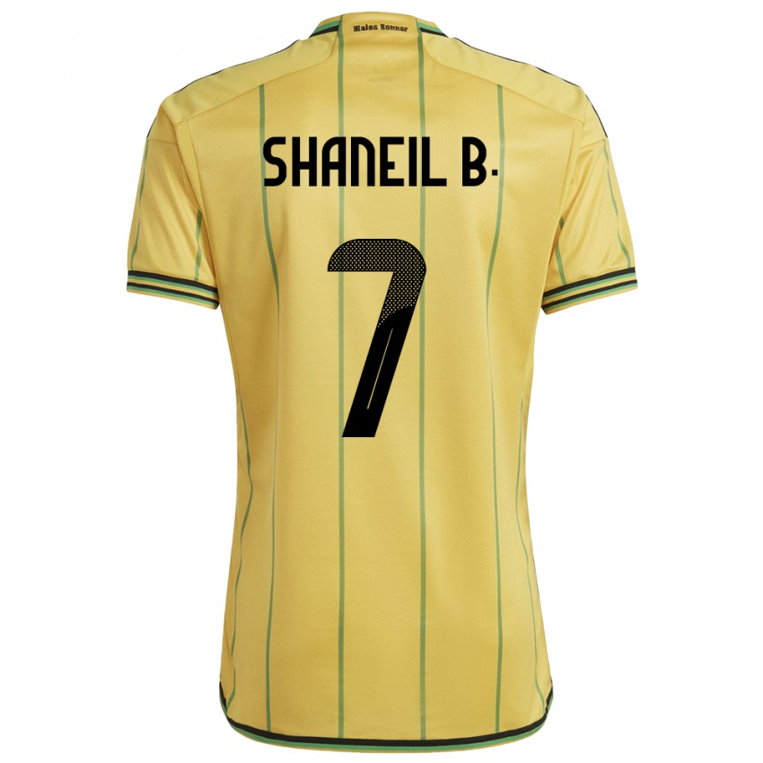 Niño Camiseta Jamaica Shaneil Buckley #7 Amarillo 1ª Equipación 24-26 La Camisa Perú