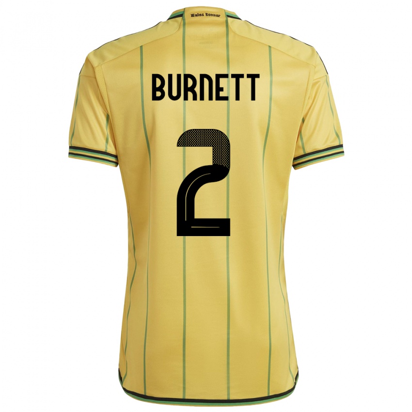 Niño Camiseta Jamaica Theanna Burnett #2 Amarillo 1ª Equipación 24-26 La Camisa Perú