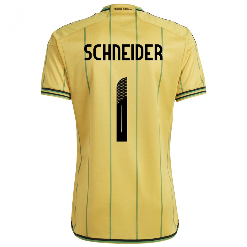 Niño Camiseta Jamaica Sydney Schneider #1 Amarillo 1ª Equipación 24-26 La Camisa Perú