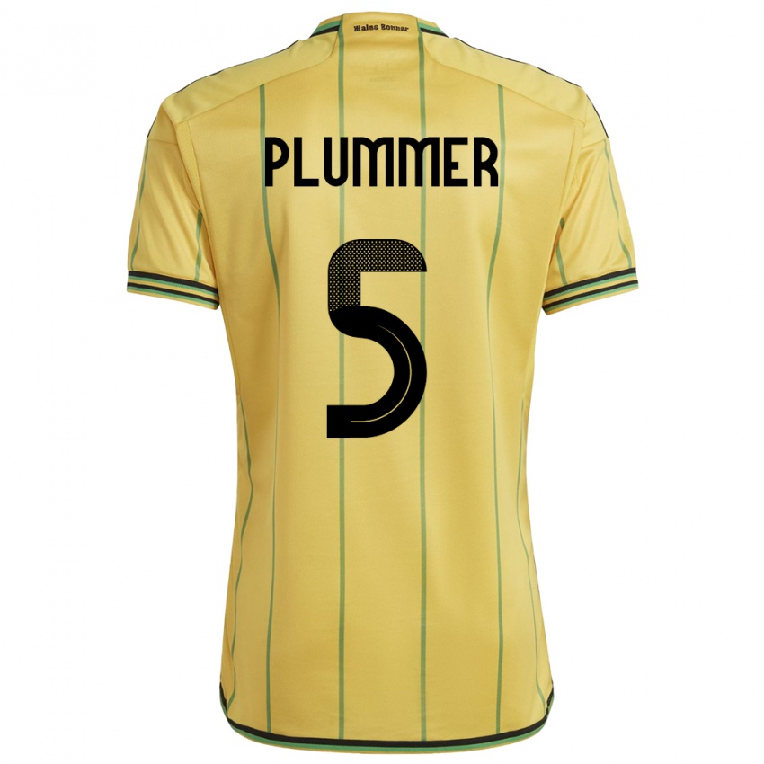 Niño Camiseta Jamaica Konya Plummer #5 Amarillo 1ª Equipación 24-26 La Camisa Perú