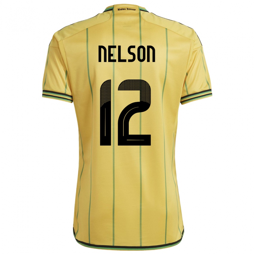 Niño Camiseta Jamaica Tyiesha Nelson #12 Amarillo 1ª Equipación 24-26 La Camisa Perú