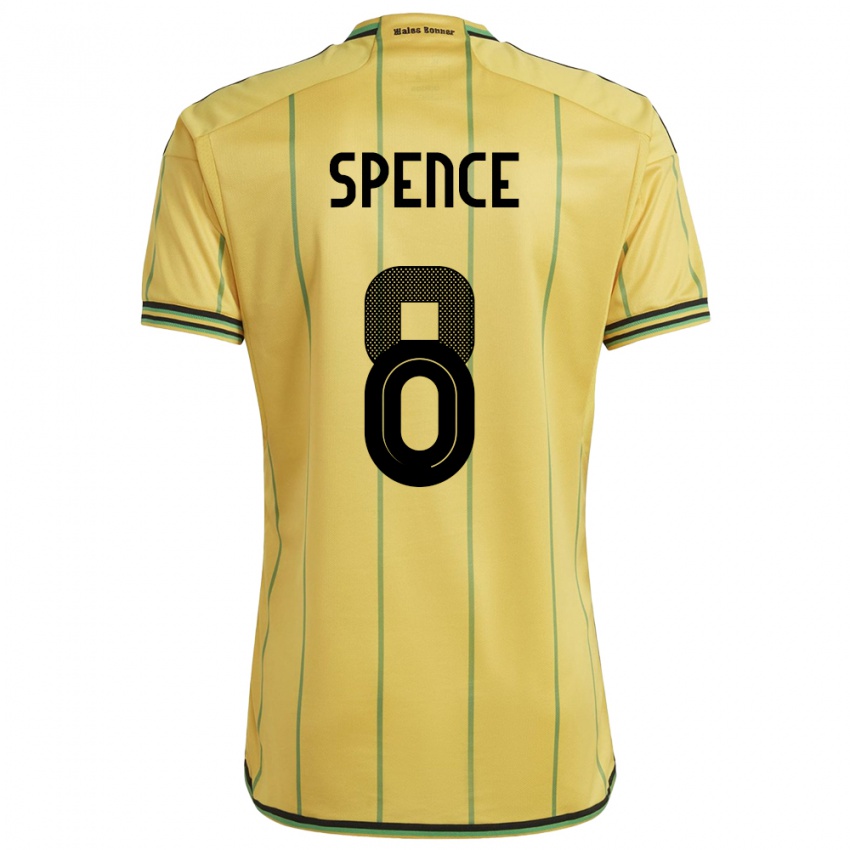 Niño Camiseta Jamaica Drew Spence #8 Amarillo 1ª Equipación 24-26 La Camisa Perú