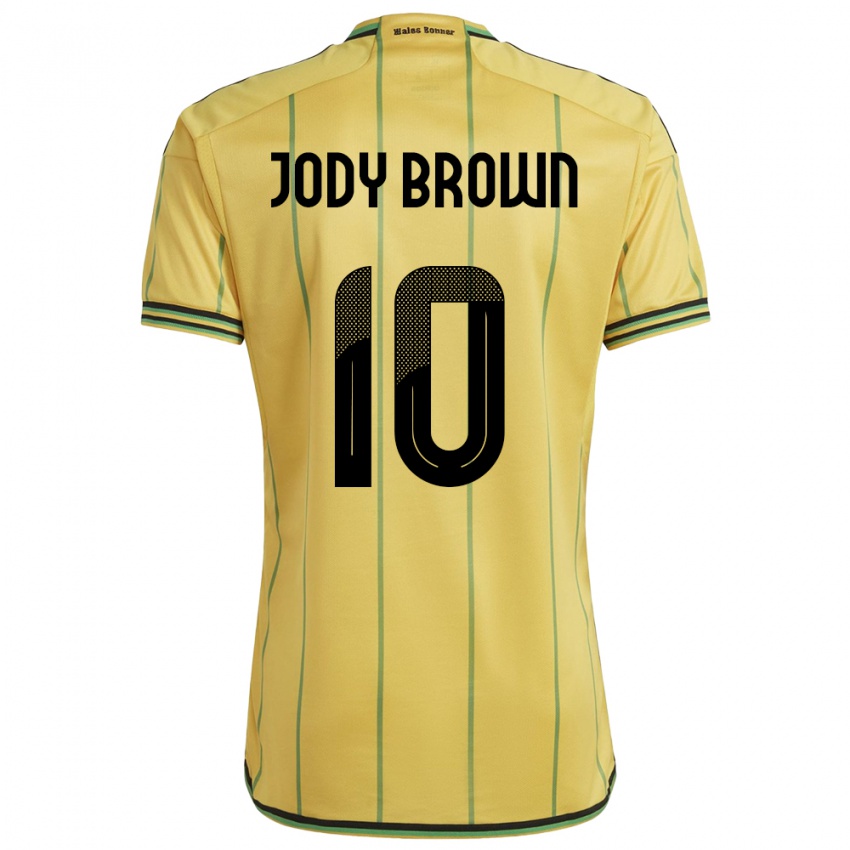 Niño Camiseta Jamaica Jody Brown #10 Amarillo 1ª Equipación 24-26 La Camisa Perú