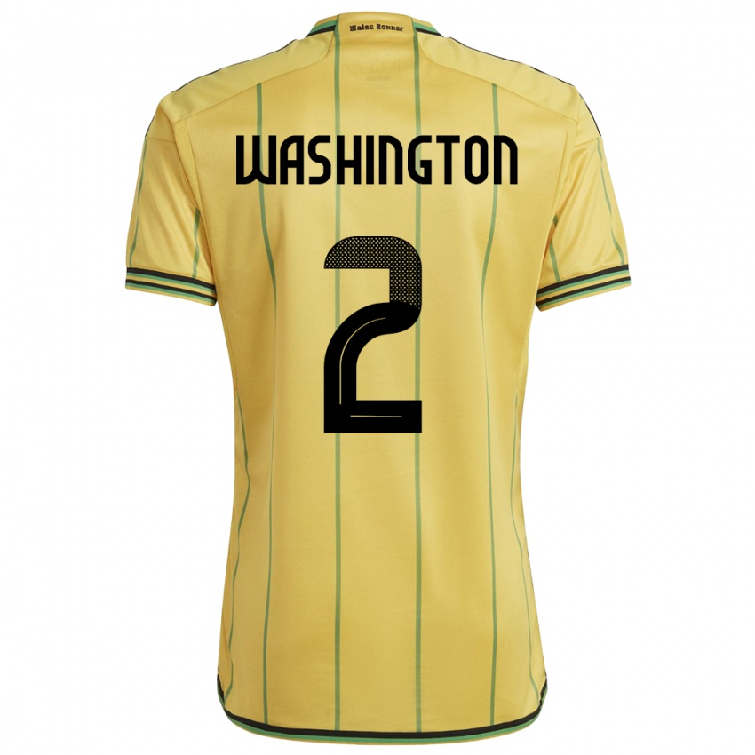 Niño Camiseta Jamaica Solai Washington #2 Amarillo 1ª Equipación 24-26 La Camisa Perú