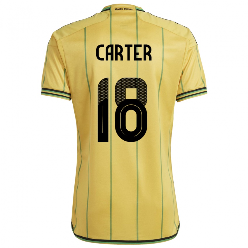 Niño Camiseta Jamaica Trudi Carter #18 Amarillo 1ª Equipación 24-26 La Camisa Perú