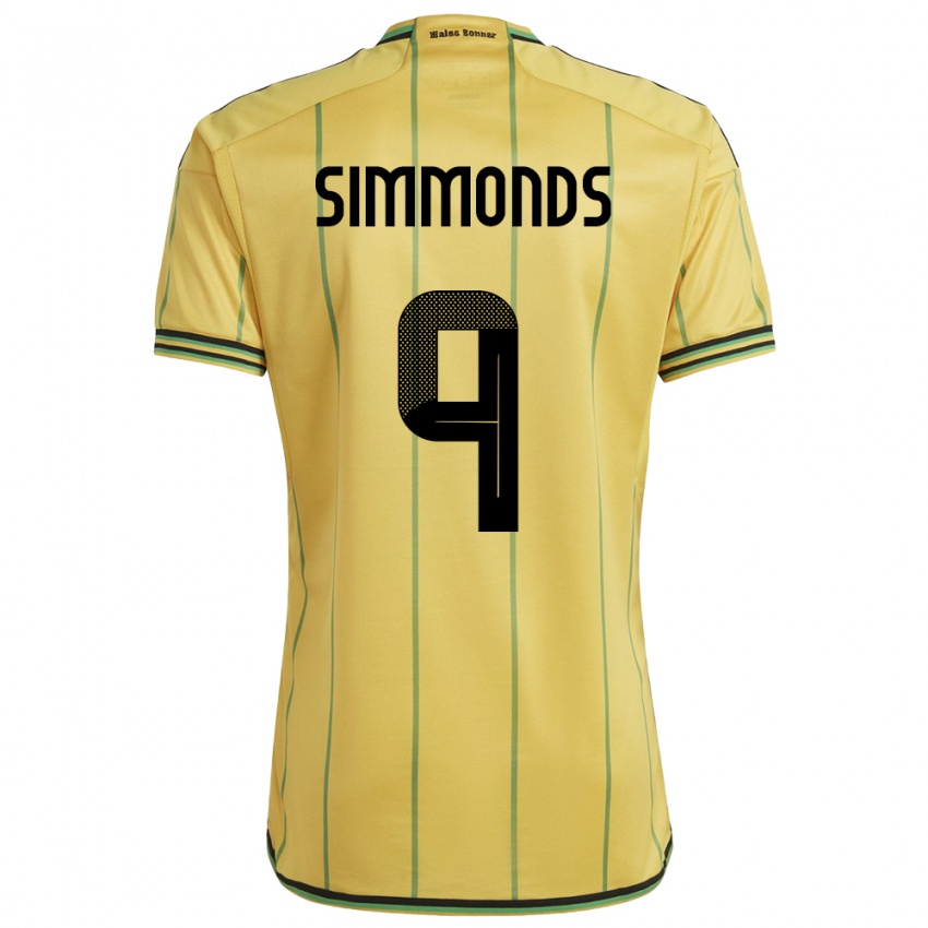 Niño Camiseta Jamaica Kameron Simmonds #9 Amarillo 1ª Equipación 24-26 La Camisa Perú