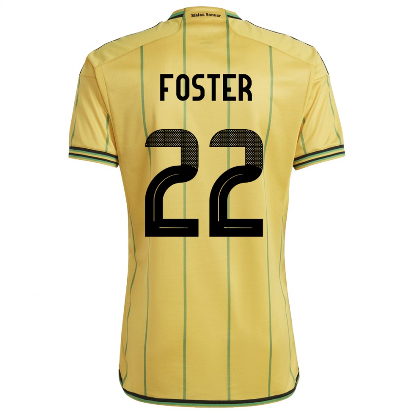 Niño Camiseta Jamaica Shanise Foster #22 Amarillo 1ª Equipación 24-26 La Camisa Perú