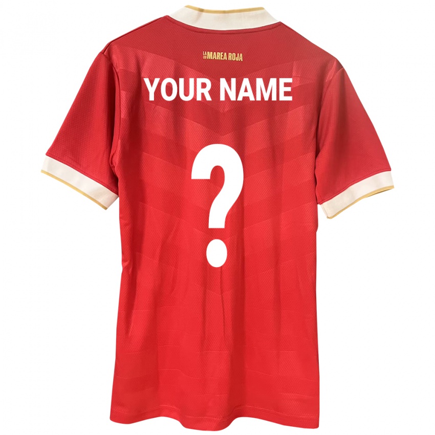 Niño Camiseta Panamá Su Nombre #0 Rojo 1ª Equipación 24-26 La Camisa Perú